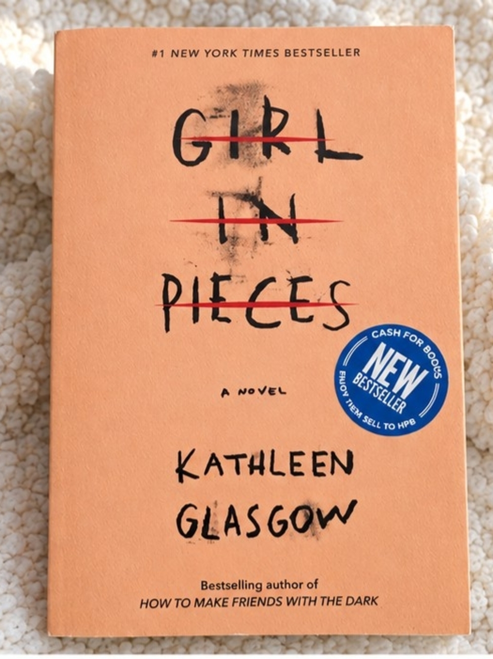 Kathleen Glasgow 'Girl in Pieces' Paperback Book - Peach